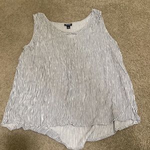 a.n.a black & white striped tank top size L